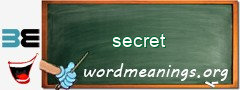 WordMeaning blackboard for secret